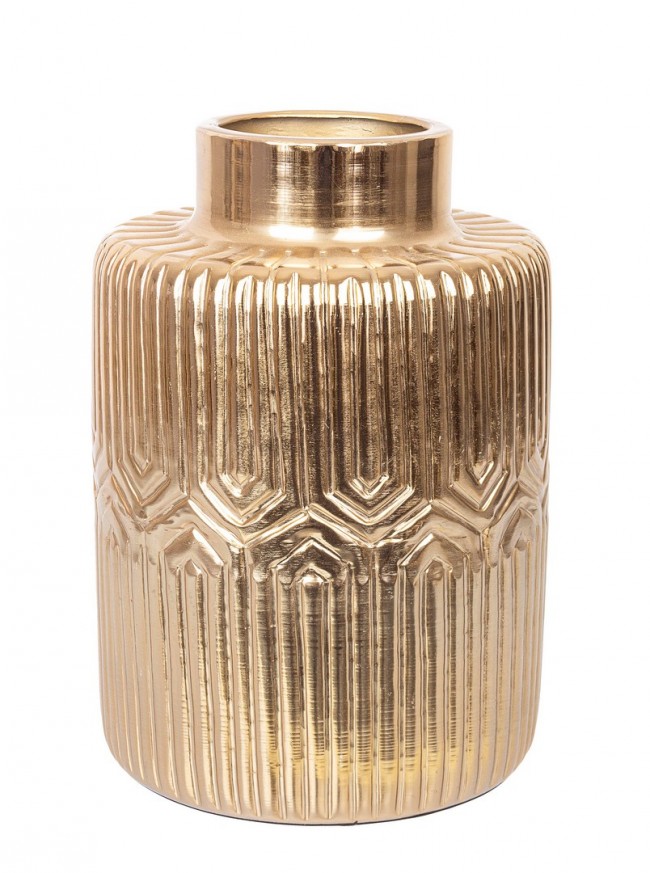 Giara Decorativa Chennai To Oro H36 - Elegante Oggetto d'Arredamento