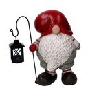 Gnomo in Resina con Lanterna Rosso 38x20x40 cm