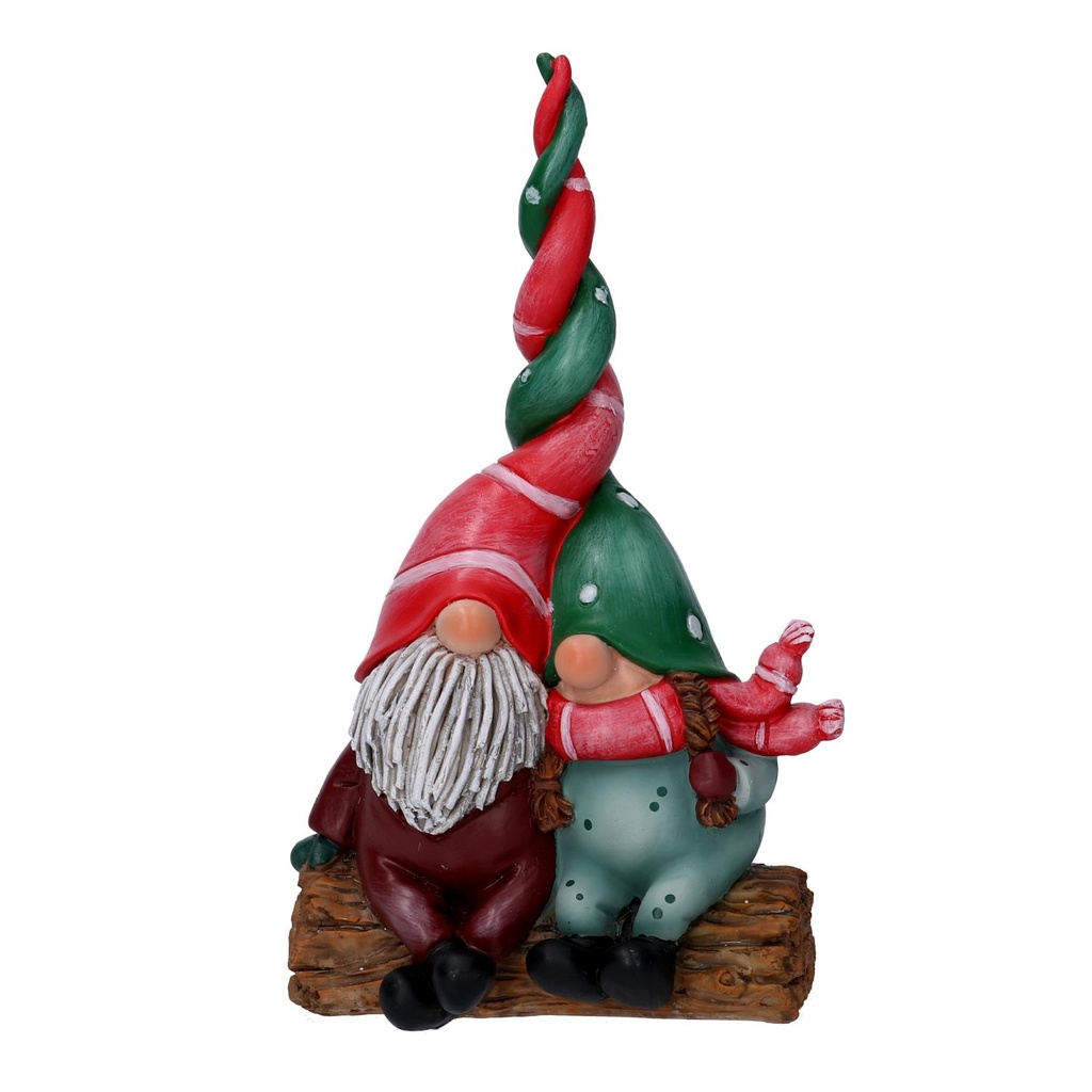 Gnomo in Resina Coppia 15,5x6,5x30 cm