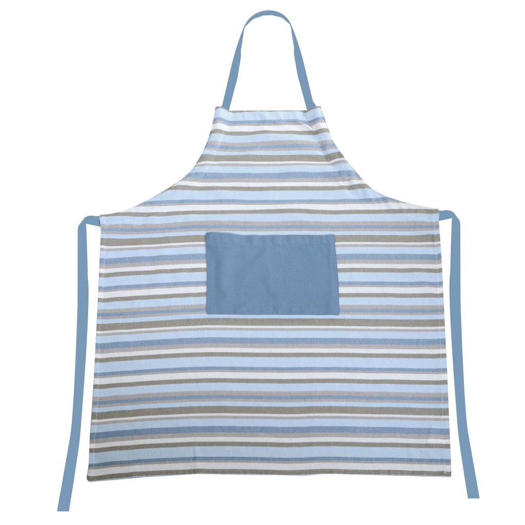 Grembiule a righe avio tinto in filo 80x90 cm