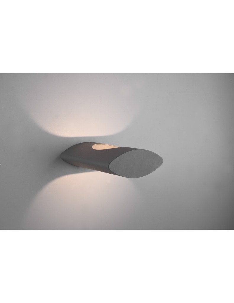 Applique LED Antracite IP54 Doppia Emissione - Lampada da Parete per Balconi, Terrazze e Ingressi