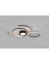 Lampada Circolare Soffitto Parete Moderna Led Dimmer Jive Nero