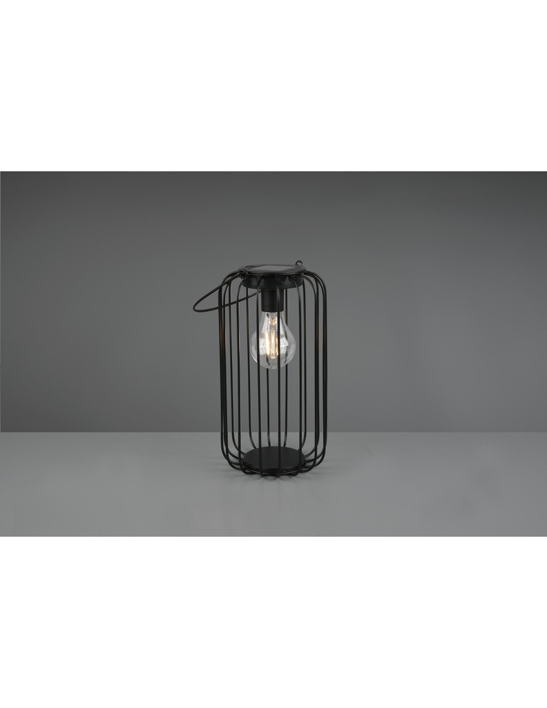 Lampada Da Appoggio Gabbia Metallo Nero Cotoca Con Sensore Trio Lighting