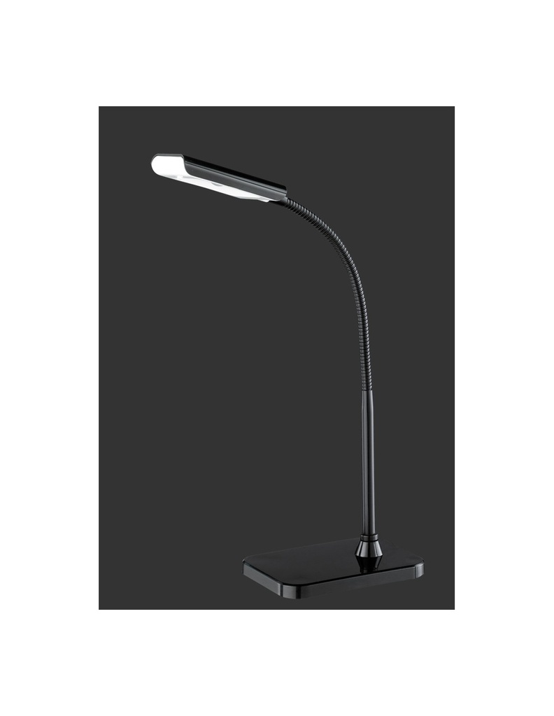 Lampada Da Scrivania Led Flessibile Pico Nero Trio Lighting