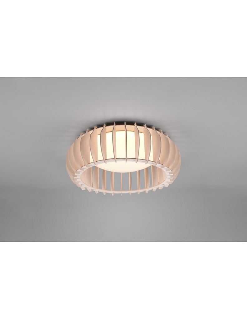 Lampada da Soffitto in Legno Naturale con LED Dimmer Monte Ø40 cm