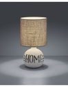 Lampada Da Tavolo Esna Ceramica "HOME" E Paralume Cappuccino Ø16 cm Trio Lighting