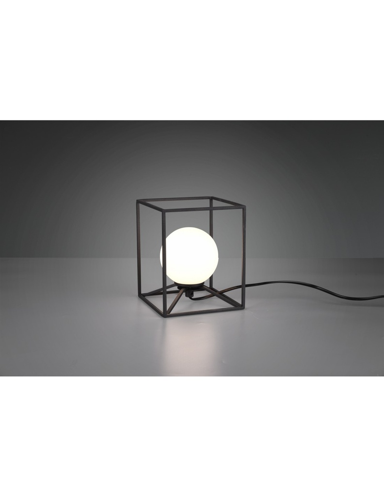 Lampada Da Tavolo Gabbia 1xG9 Nero Opaco 14x14 cm Trio Lighting