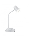 Lampada da Scrivania Orientabile e Flessibile Bianco Opaco