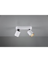 Lampada Soffitto 2 Faretti Spot Orientabili Bianco Moderno