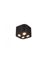 Lampada Soffitto 4 Spot Orientabili Nero Opaco