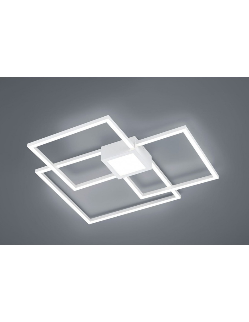 Plafoniera Soffitto Hydra Design Quadrati Bianco Led 4000k
