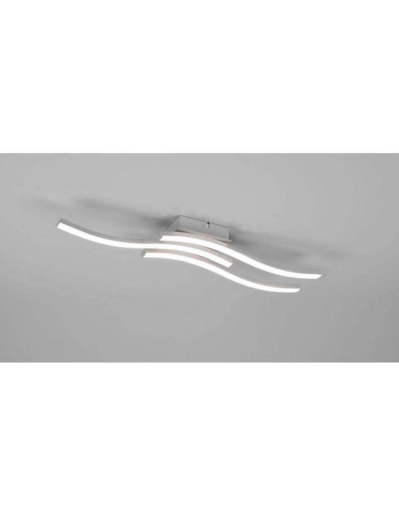 Lampada Soffitto Moderna Bacchette Led 4000k Nichel