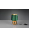 Lampada Tavolo Sophia Ceramica Oro Paralume Velluto Verde Ø16 cm Trio Lighting