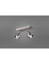 Lampada da Soffitto 2 Faretti Spot Orientabili Nichel Opaco