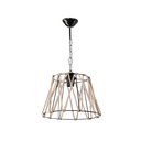 Lampada a sospensione Evren ASZ0881 metallo nero e corda