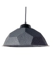 Lampada a sospensione con paralume in cartone riciclato, nero, 35x35x160 cm