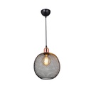 Lampada a sospensione metallo traforato nero Belin MDL4320