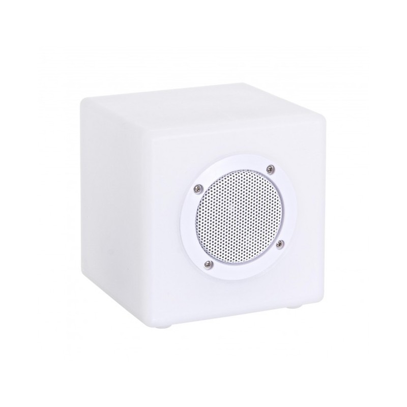 Lampada da Giardino a LED Cubo Speaker in Polietilene 15x15cm