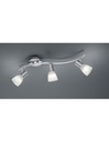 Lampada da Soffitto 3 Spot Orientabili in Nichel Opaco