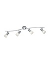 Lampada da Soffitto 4 Spot Orientabili Nichel Levisto