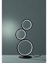 Lampada da Tavolo a 3 Cerchi LED Nero H45 cm