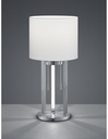 Lampada da Tavolo Tandori Nichel Paralume Bianco Ø25 cm