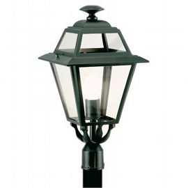 Lampada da esterno in alluminio pressofuso con diffusori in vetro trasparente grafite