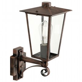 Lampada da esterno in alluminio pressofuso con diffusori in vetro trasparente