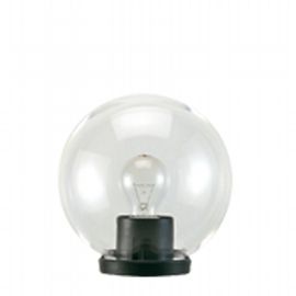 Lampada da esterno in termoplastico con sfera chiara in PMMA Ø 20cm nero