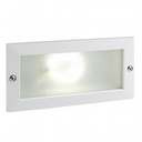 Lampada da incasso in alluminio pressofuso con diffusore in vetro satinato bianco