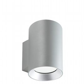 Lampada da parete in alluminio pressofuso con diffusori in vetro trasparente - 10W - 1310 lumen - Luce calda - IP65