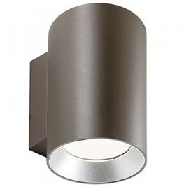 Lampada da parete in alluminio pressofuso con diffusori in vetro trasparente - 40W - 4242 lumen - Classe E - Luce calda - IP65 - 2 lampade