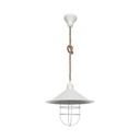 Lampada da soffitto Bulut ASZ0631 metallo bianco e corda iuta