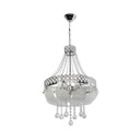 Lampada da soffitto Sare MDL3550 argento vetro decorato e pietre effetto cristallo