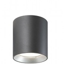 Lampada da soffitto in alluminio pressofuso, diffusore in vetro trasparente, consumo 12W, flusso luminoso 1040 lumen, luce calda grafite