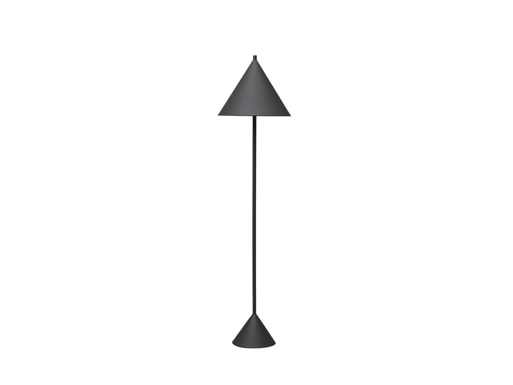 Lampada da terra elegante in metallo nero, 40x40x156 cm