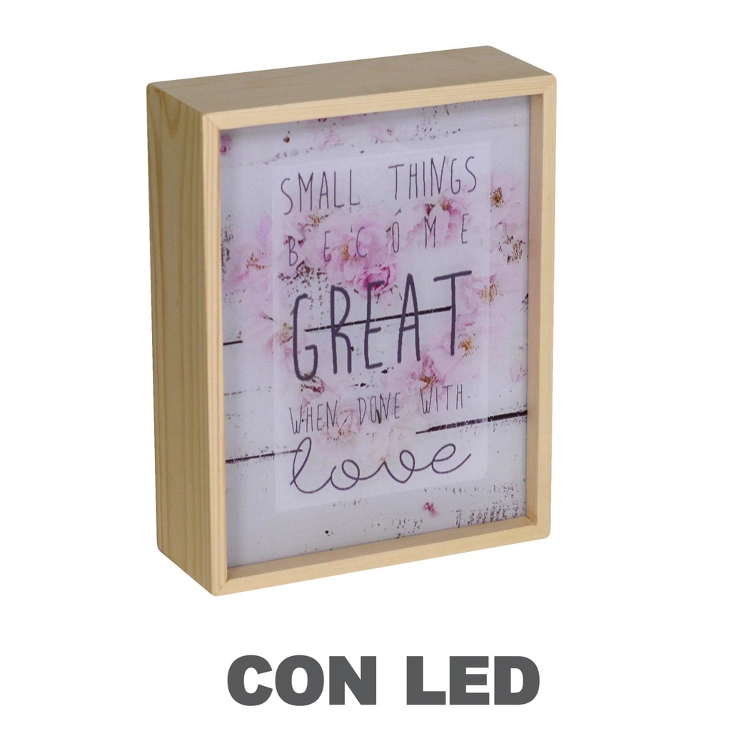 Lampada LED Scritte 20x8x26 cm