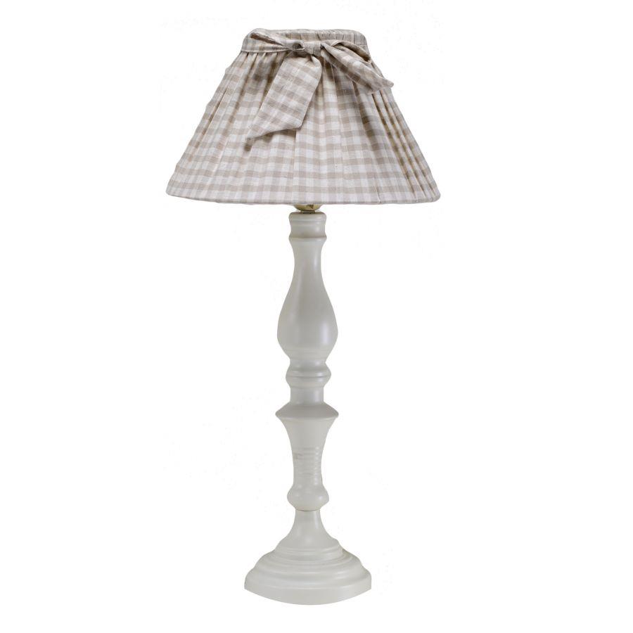 Lampada metallo con cappello quadretti cm30h60
