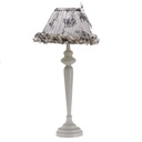 Lampada vintage in metallo crema 30h68 cm con fiocco grigio