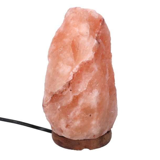 Lampada di sale con base in legno da 2-4 kg e attacco cmø15h19