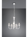 Lampadario Bianco 5 Luci con Catena Regolabile