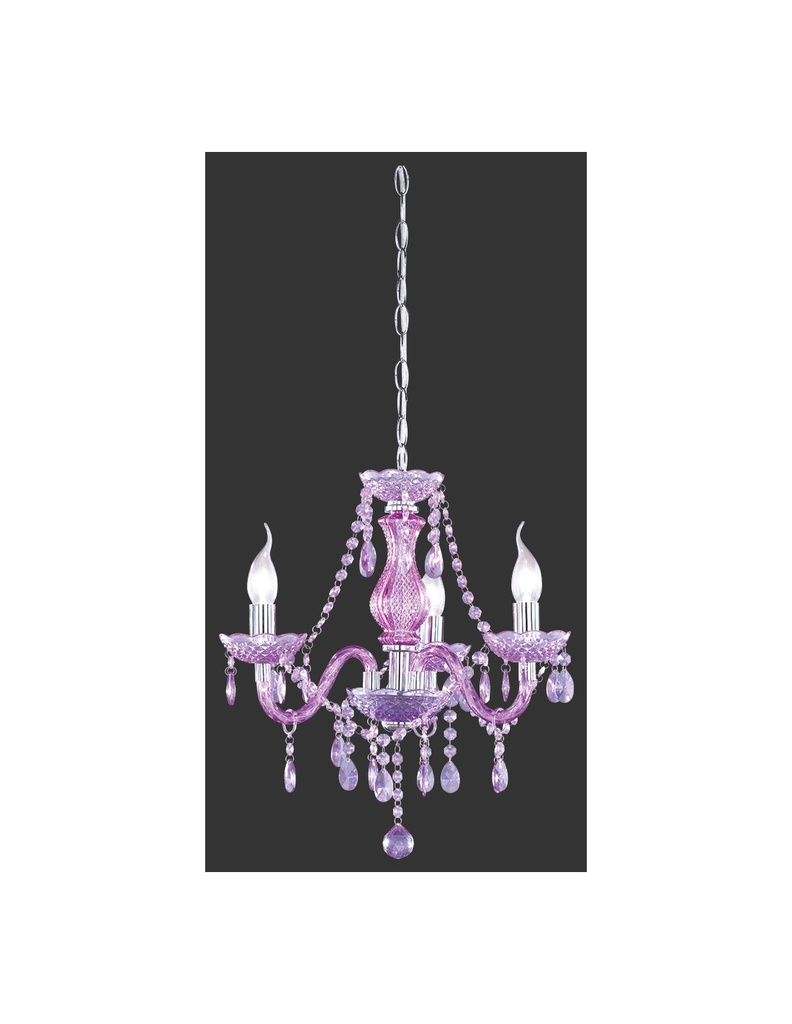 Lampadario Classico Lüster Cromo Pendenti Lilla Trio Lighting