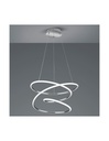 Lampadario a Sospensione LED Dimmer 4000k Design Moderno Vortice Cromo