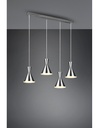 Lampadario Lineare Enzo 4xE27 Nichel Opaco Trio Lighting