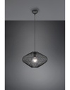 Lampadario Sospensione Gabbia Metallo Nero Cobain