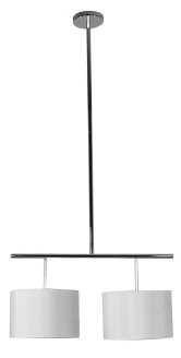 Lampadario a 2 cappelli cilindro 70x30 h 150