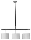 Lampadario a 3 cappelli Cilindro 110x30x150 cm