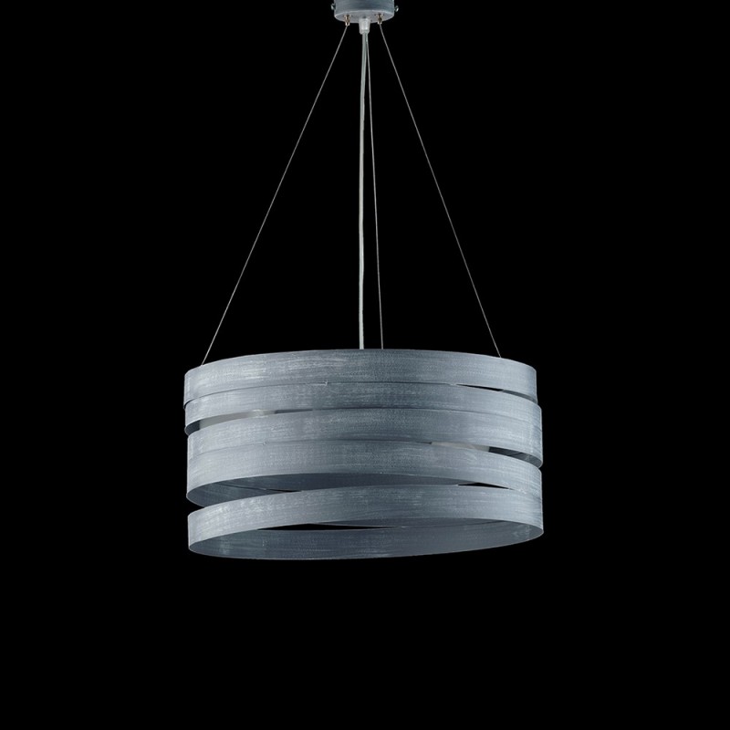 Lampadario a sospensione in ferro Grigio Shabby tre luci 45x h20 cm