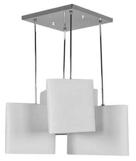 Lampadario Moderno Bianco in Metallo e Vetro - 72x68x63 cm