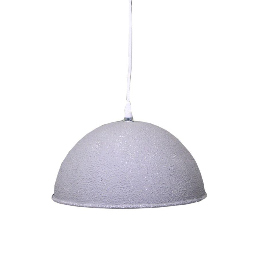 Lampadario Metallo Vintage Bianco/Grigio - Dimensioni 26x26x19 cm
